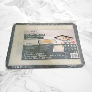 Silicone Baking Mat  2 Pack Non-Stick Reusable Mats (11.81" x 15.75") Gray New